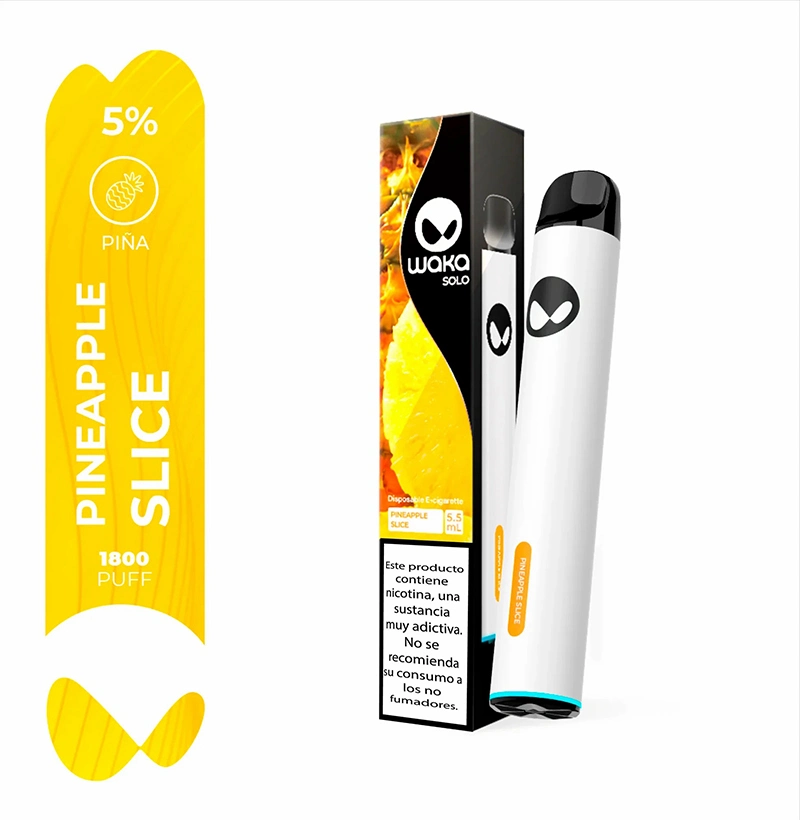 Vente en gros Original marque Waka Solo 1800 Puff Vapes jetables jetable Cartouche de stylet VAPE