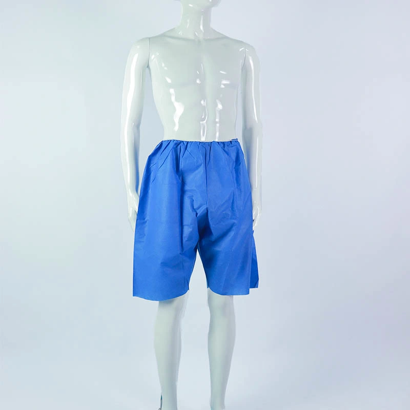 Disposable Non-Woven SMS Exam Shorts Pants for Endoscopy Colonoscopy