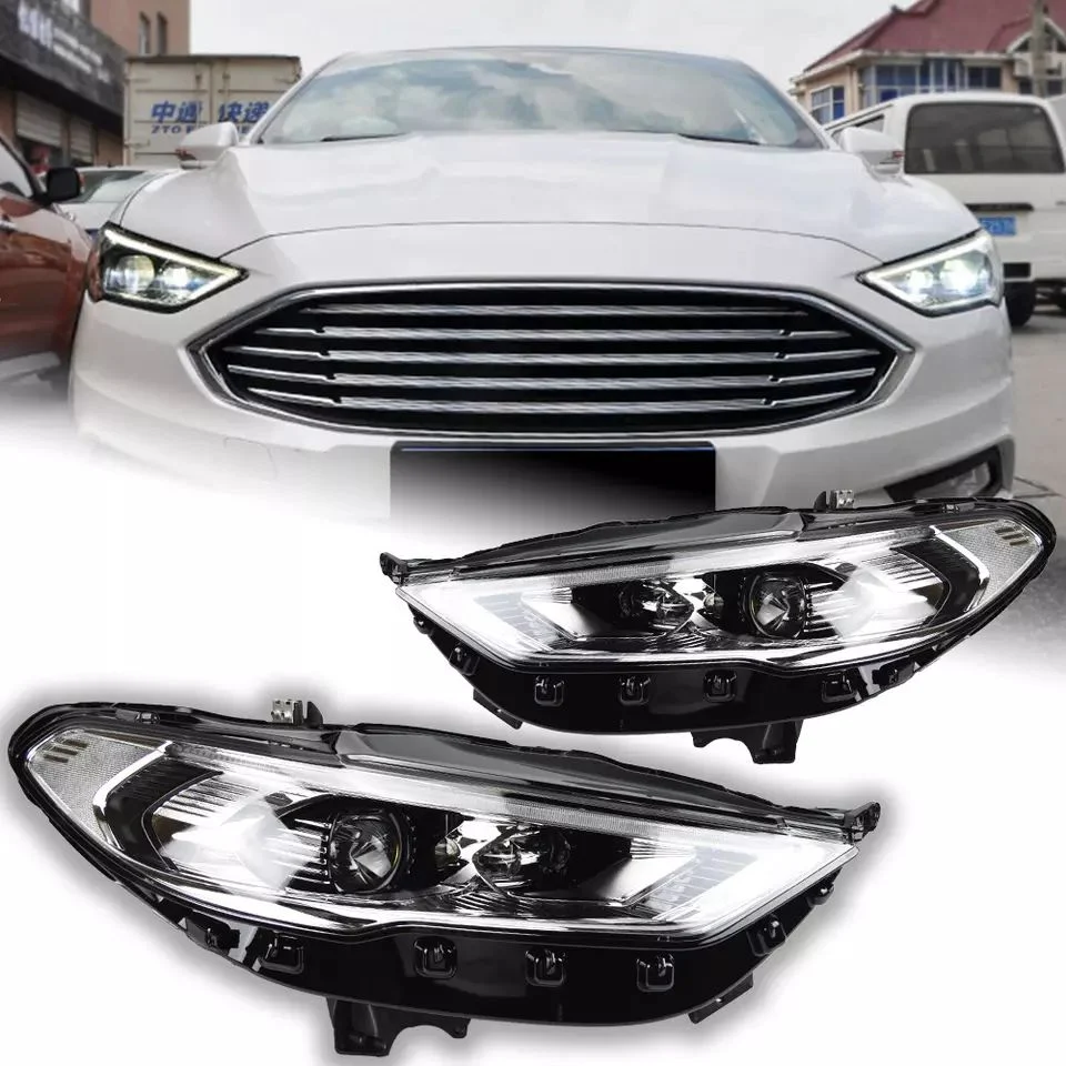 Car Lights for Ford Fusion Headlight Projector Lens 2017-2020 Mondeo Signal Head Lamp LED Headlights DRL Automotive Accessories