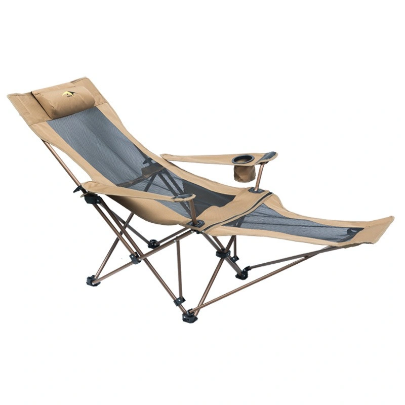 Folding Deck Chairs Lunch Break Portable Chair Foldable Outdoor Camping Chair with Comfortable Headrests