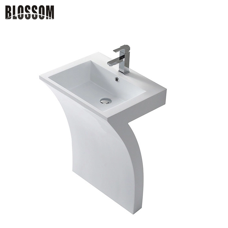 Banco Pedestal Lavabo de Resina de Piedra Artificial Lavabo con Pedestal de Piedra