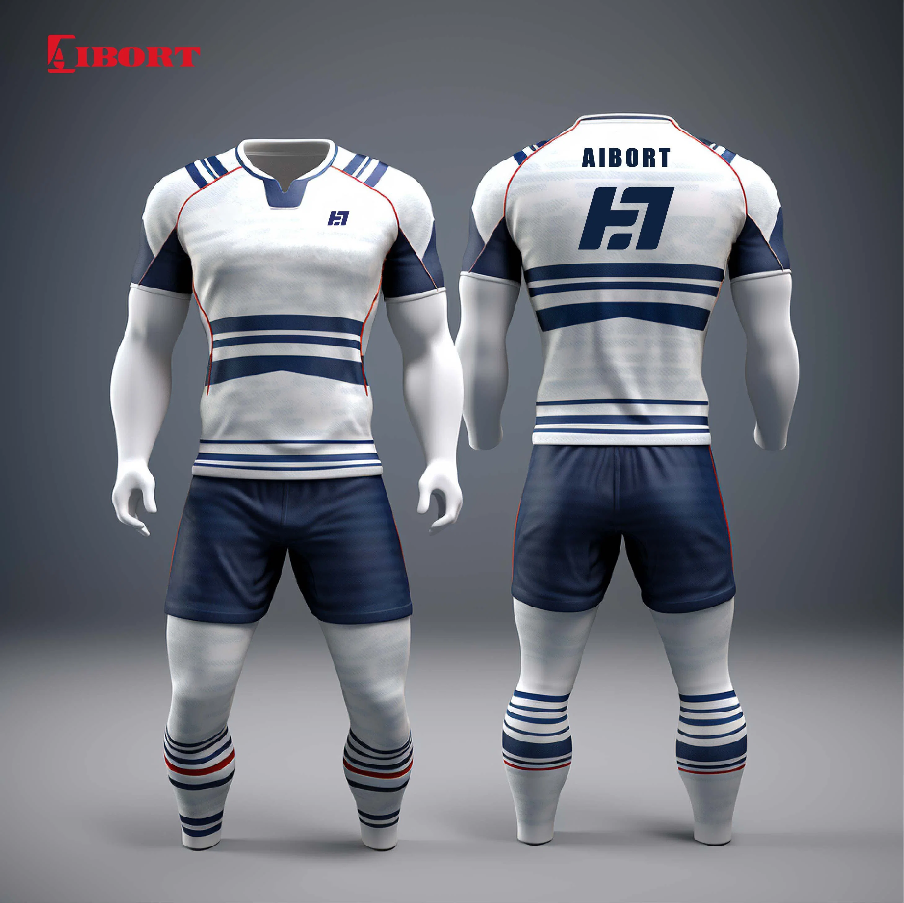 Aibort OEM de alta calidad profesional personalizado Nuevo estilo Sublimation Rugby Jersey Camiseta de rugby juvenil
