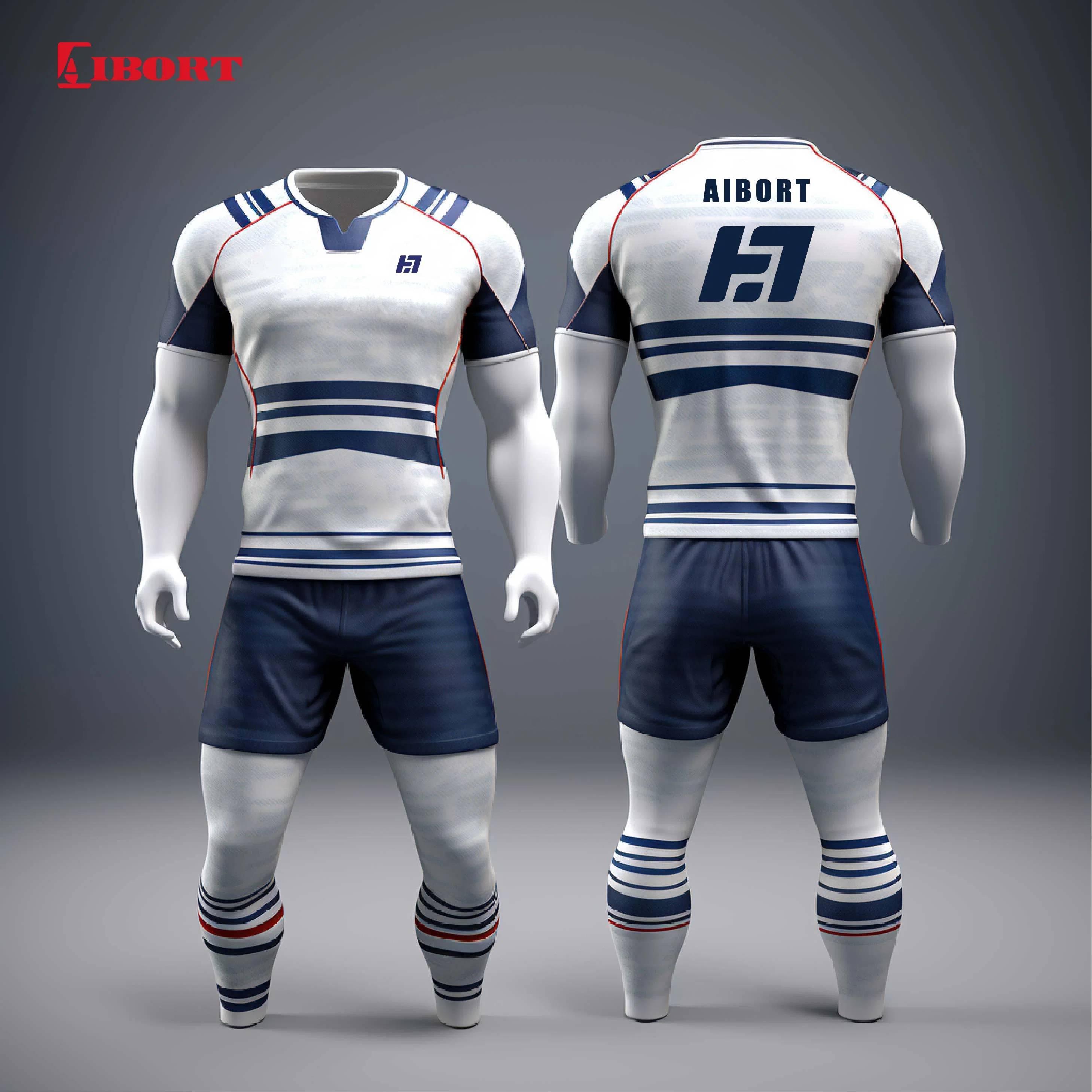 Aibort OEM Haute Qualité Professionnel Personnalisé Nouveau Style Maillot de Rugby Sublimé Maillot de Rugby pour Jeunes