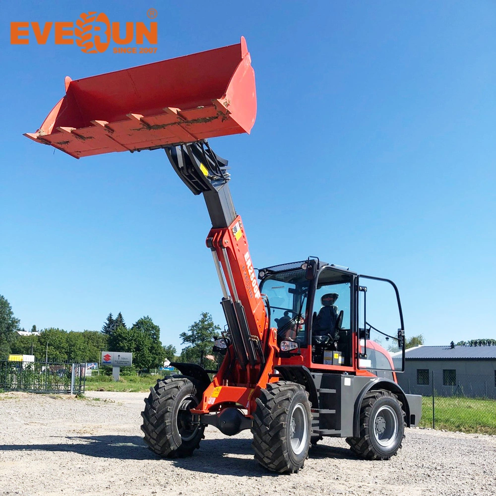 Everun Er2500f Bonne Agriculture 2,5 tonnes Pelle Compacte Agricole Godet Télescopique Équipement de Construction Machinerie Petite Mini Chargeuse sur Roues