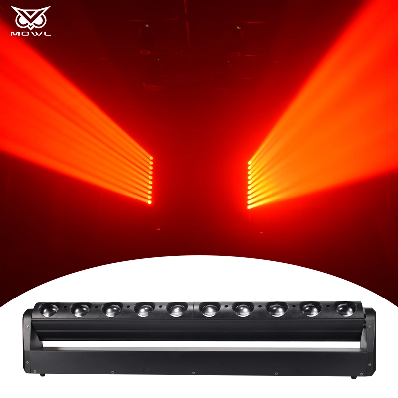 Scène Disco Lights 10X40W 10 yeux 10*40W RGBW faisceau de LED Lumière de tête mobile pour le bar de la discothèque