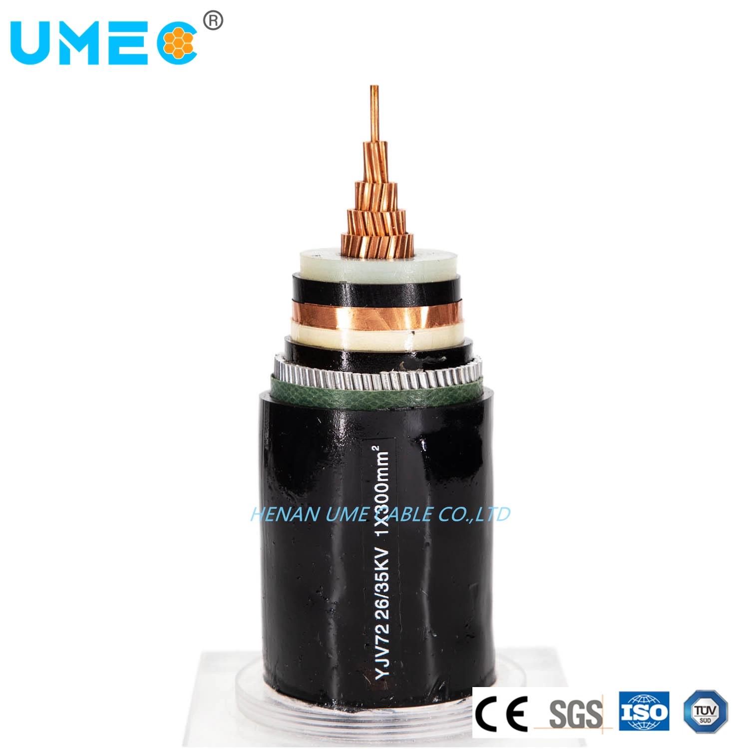 Stranded Circle High Voltage 76/132kv Copper Conductor Power Cable