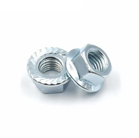 Carbon Steel Plain Black Stainless Steel Hex Flange Nut Carbon Steel M4 Customized DIN6923 Nuts