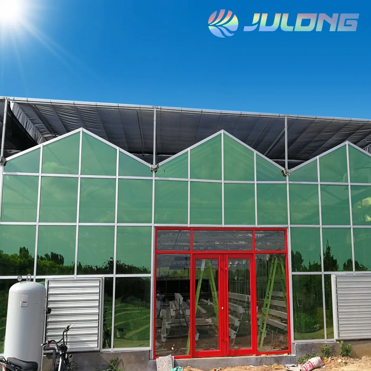 Multi-Span Venlo Glass Materials Covering Greenhouse From China Factory