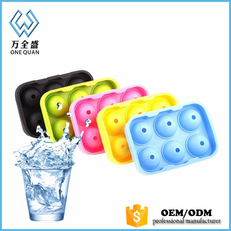 Ice Cube Trays, Silicone Sphere Whiskey Ice Ball Maker with Lids