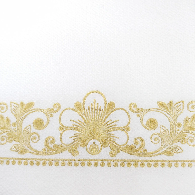 1ply Airlaid Gold Printed Logo Dinner Paper Servietten