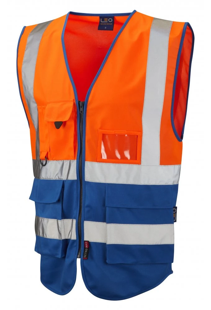 Two Tone Sleeveless High Visibility Wholes CE Warning Traffic Reflective Safety Vest