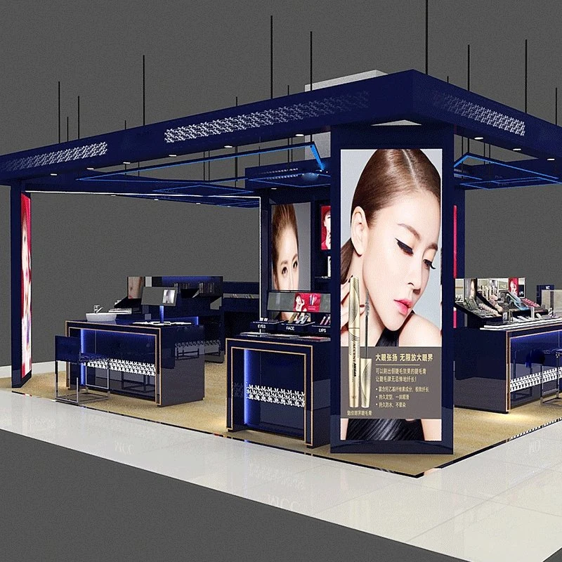 Shopping Malls Booth Cosmetic Display Cabinet