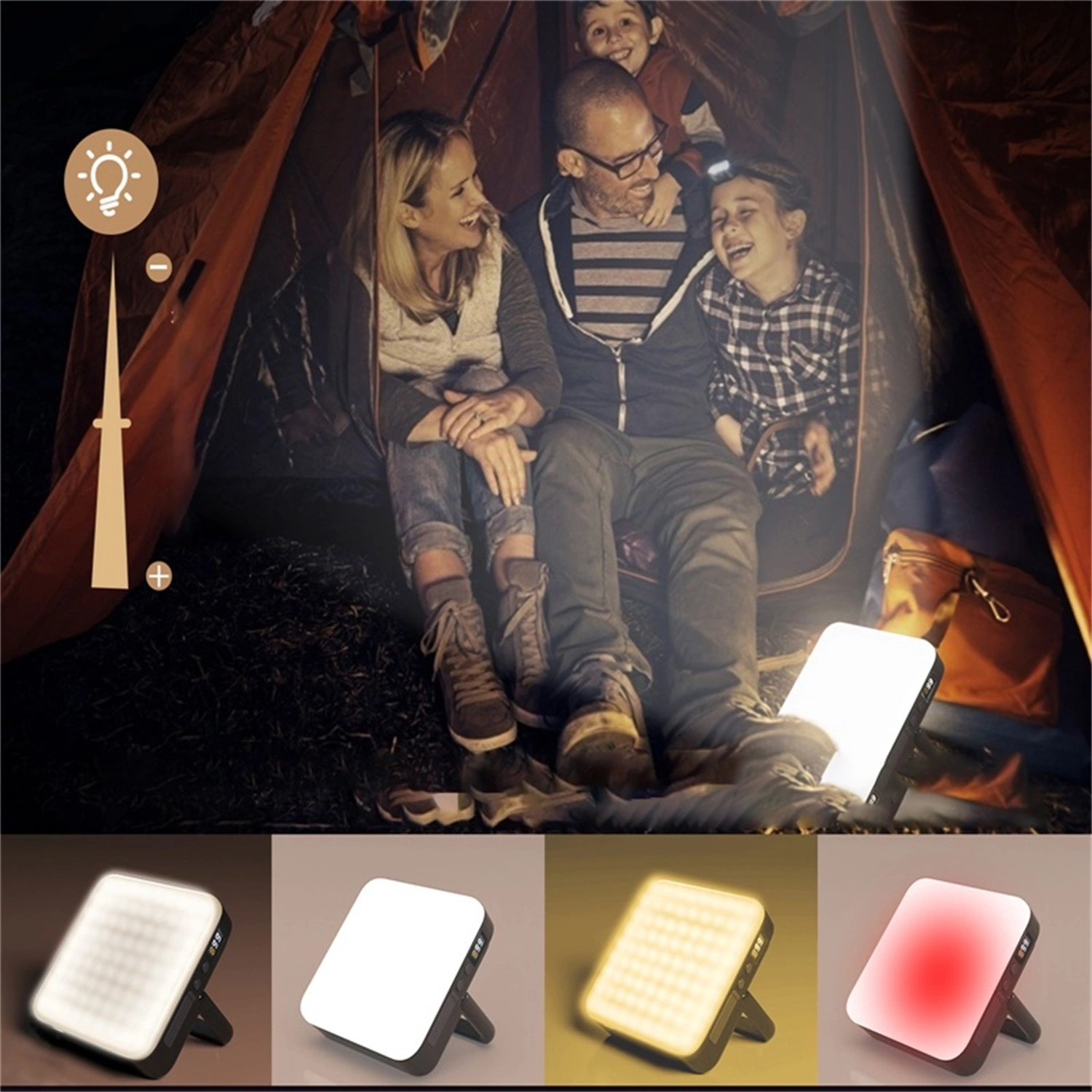 Lampe de camping portable à LED étanche USB rechargeable avec aimant