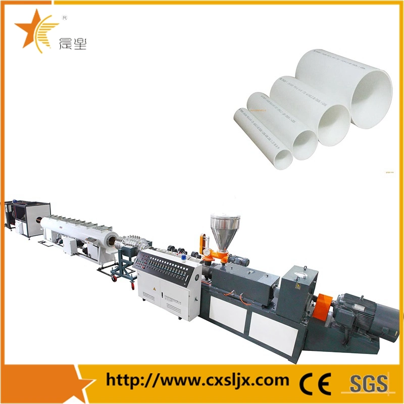 Linha de produção de extrusão de tubos de PVC de plástico para abastecimento automático de água e drenagem.