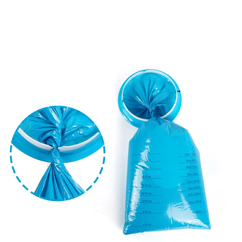 PE Blue Waste Disposal Barf Bags Emesis Disposable Vomit Aircraft Car Sickness Nausea Bags For Travel Motion Sickness