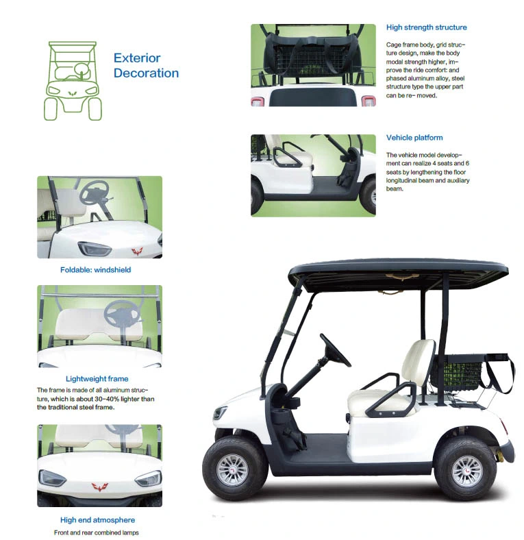 4 Колеса электрический Club Car/48V сиденье Club Car/2-местный электрического поля для гольфа тележки