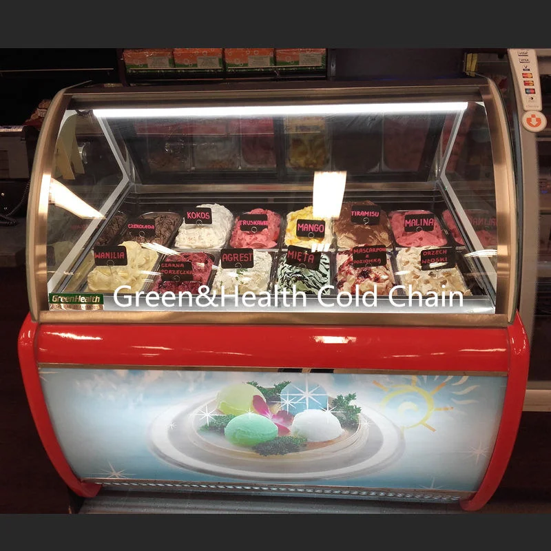 Bandejas de 16 Helados Gelato Mini frigorífico congelador mostrar