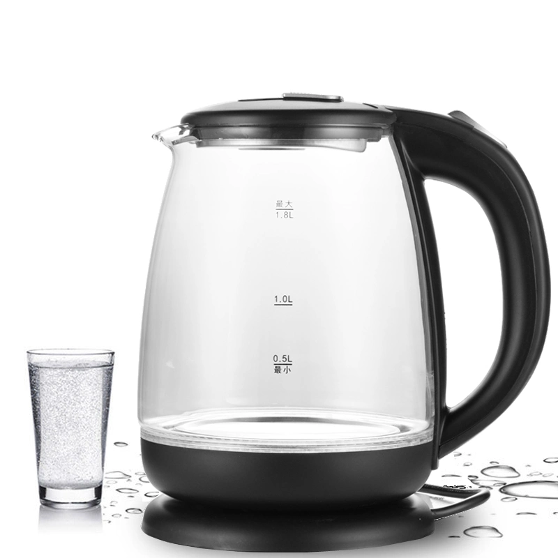 Hotel Commercial Household 1.8L Glass Kettles Wholesale/Supplier 220V Electric Glass Kettle with Scale