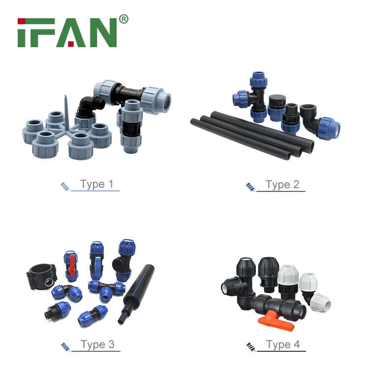 L'IFAN 601 Raccords de tuyaux en polyéthylène haute densité de moule du tuyau de HDPE Noir 20mm pour l'approvisionnement en eau de l'Agriculture de l'irrigation