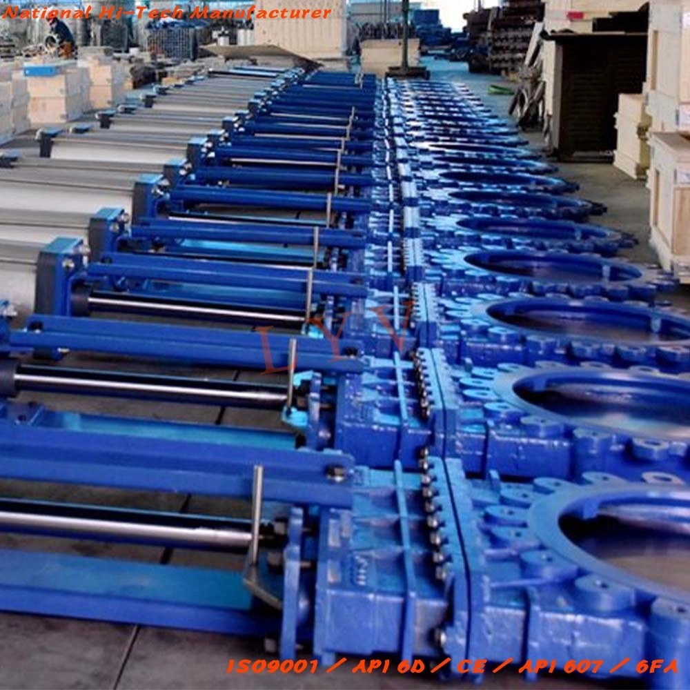 DN200 Pn16 Rising Stem Metal Seal Wcb SS316 Sluice Knife Gate Valve