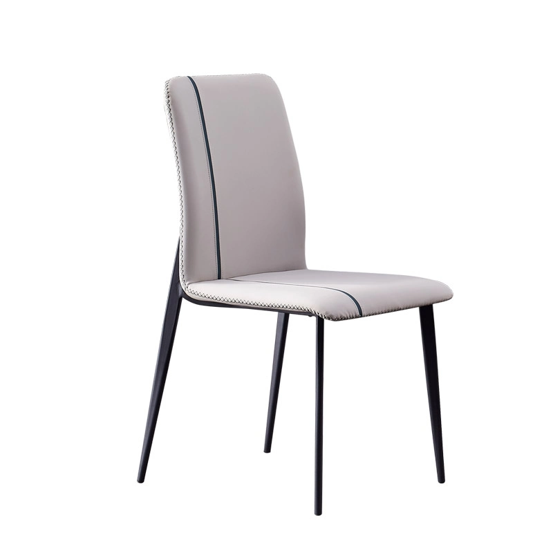 Mobilier de projet de restaurant d'hôtel à domicile utilisant une chaise de salle à manger rembourrée en velours PU avec dossier en sac souple.