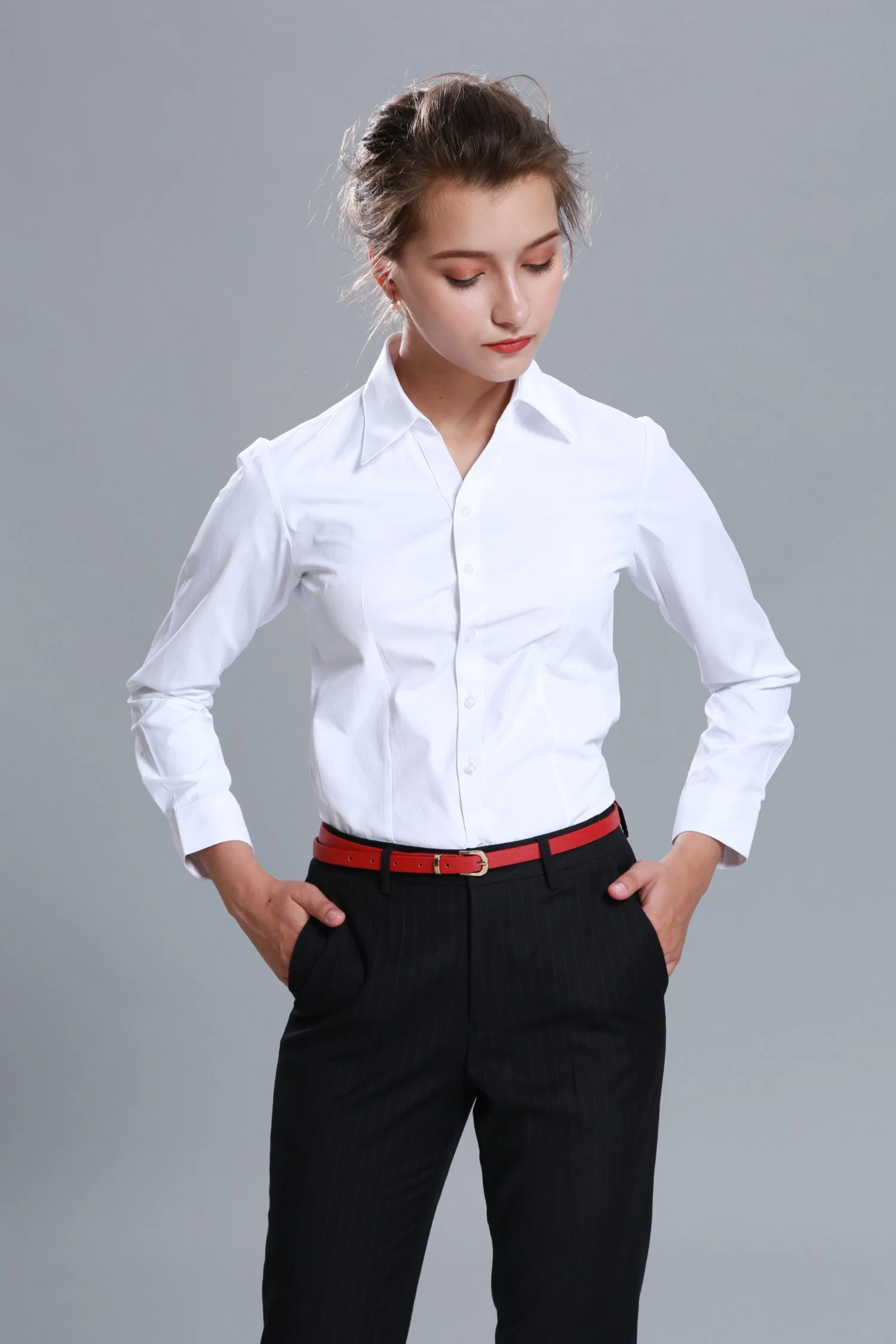 OEM Long Sleeve Casual Slim Shirt, Non-Iron Shirt, Business Suit Wholesale/Supplier Clothes