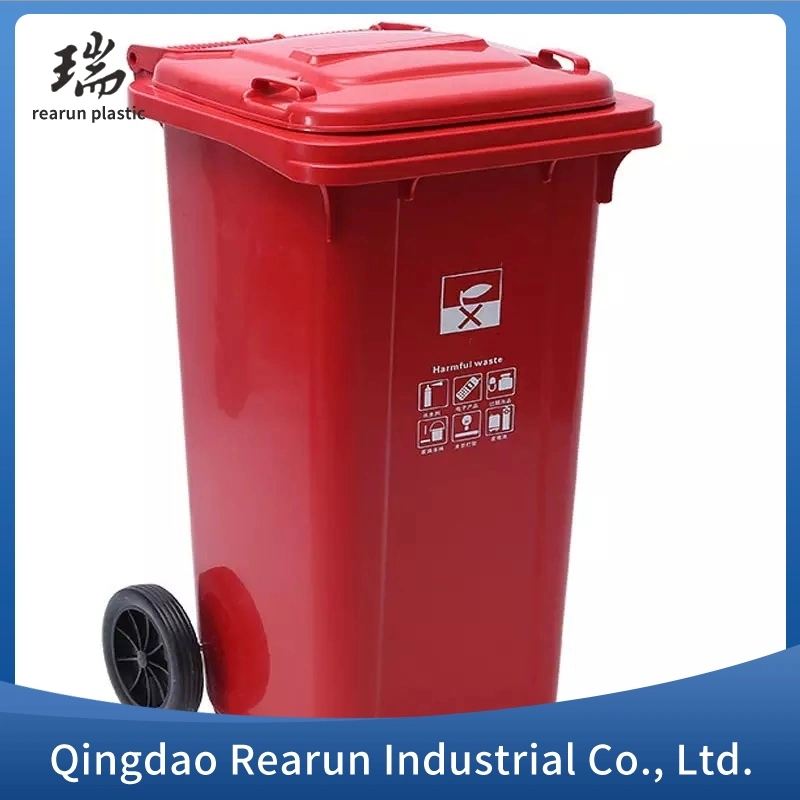 Plastic Trash Can 240L Trash Can Plastic Outdoor Hot Sale Price Garbage Plastic Trash Can with Wheels