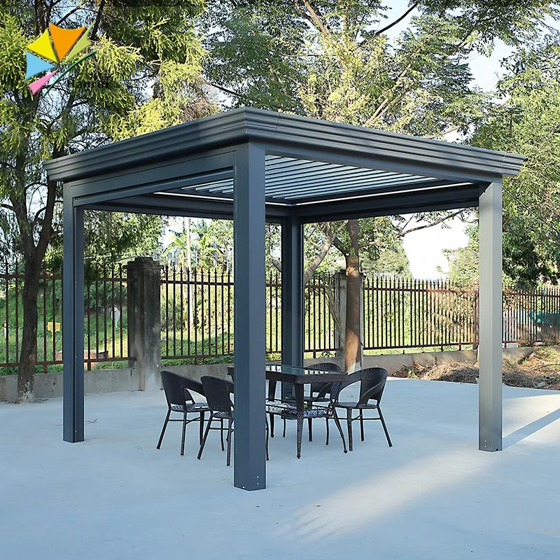 Comercio al por mayor techo eléctrico automatizada de Louvered Pérgola exterior Gazebos sombrillas