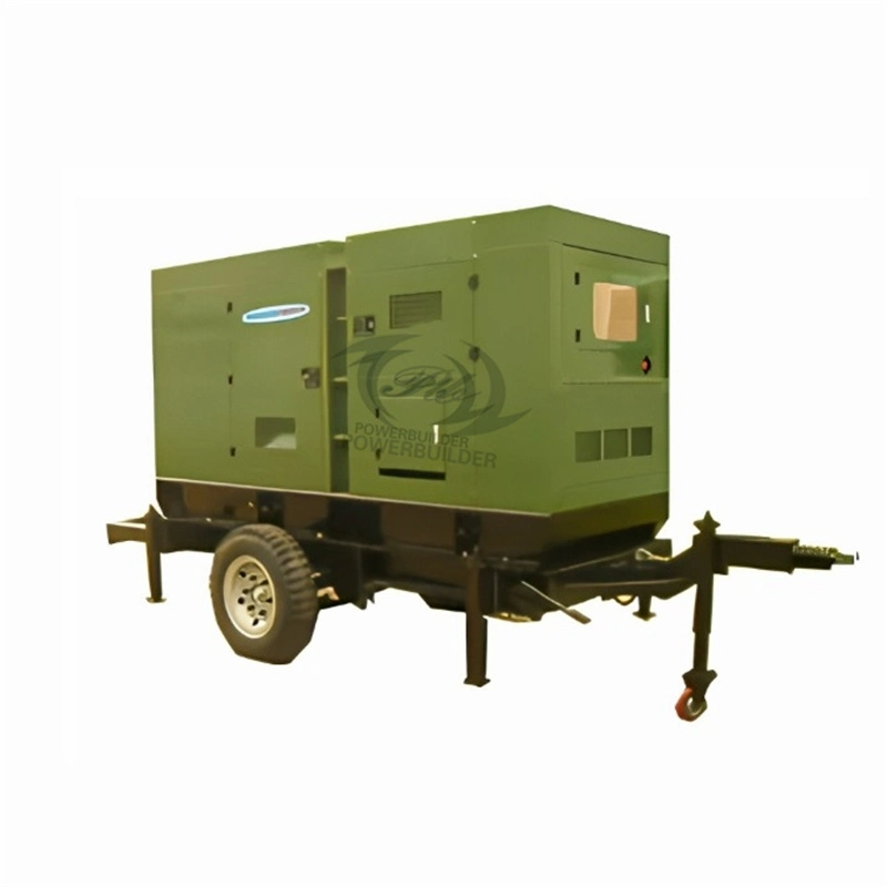 Stamford Canopy Type Diesel Generator Set Electric Power 4wheels Trailer