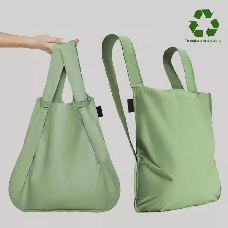 Mochila Tote para promoção de oferta dobrável personalizada reciclada BSCI LVMH ISO Saco de compras Cotton Canvas