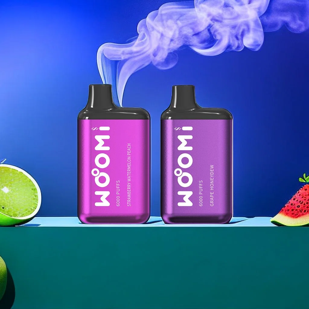 Woomi Vape Disposable Vape Pe OEM ODM 6000 Pubs 5 ٪ النيكوتين [مولتي فروت] نكهة قابل لإعادة الشحن جمليّة قرد قلم