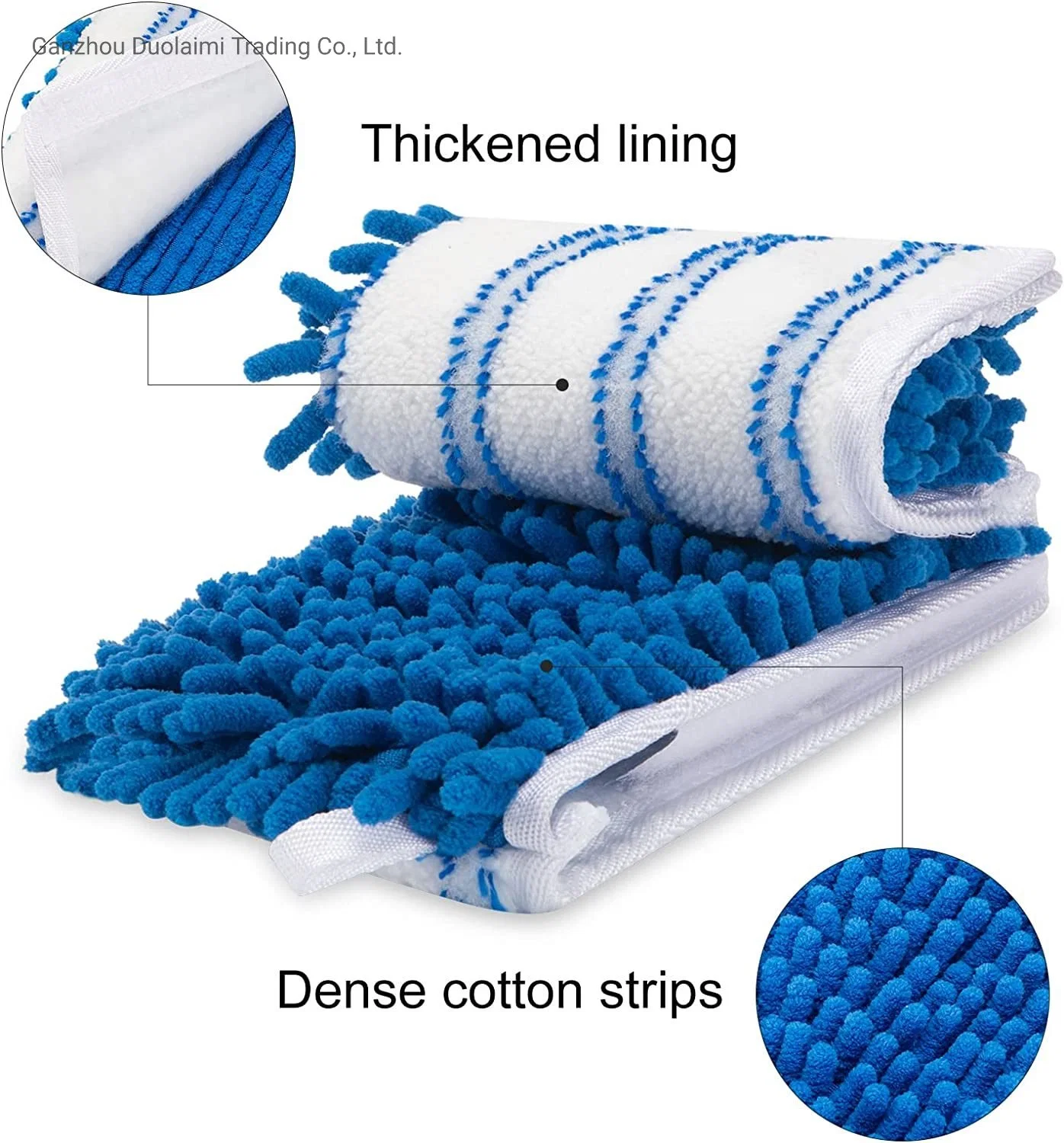 FIT o-Cedar Dual Action Microfiber Floor MOP Blue Chenille Pad