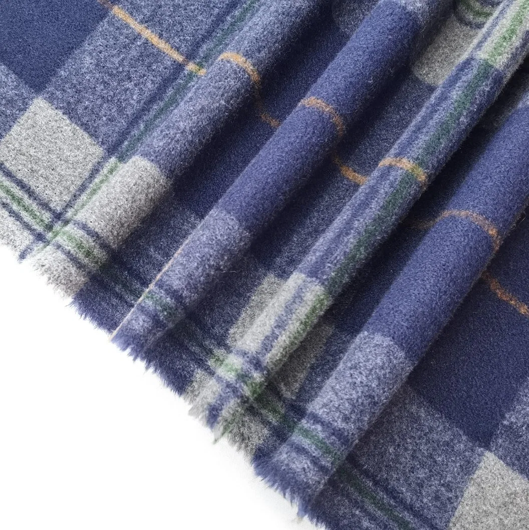 Factory Directly Sell Woolen Brush Flannel Fabric Polyester for Winter Overcoat