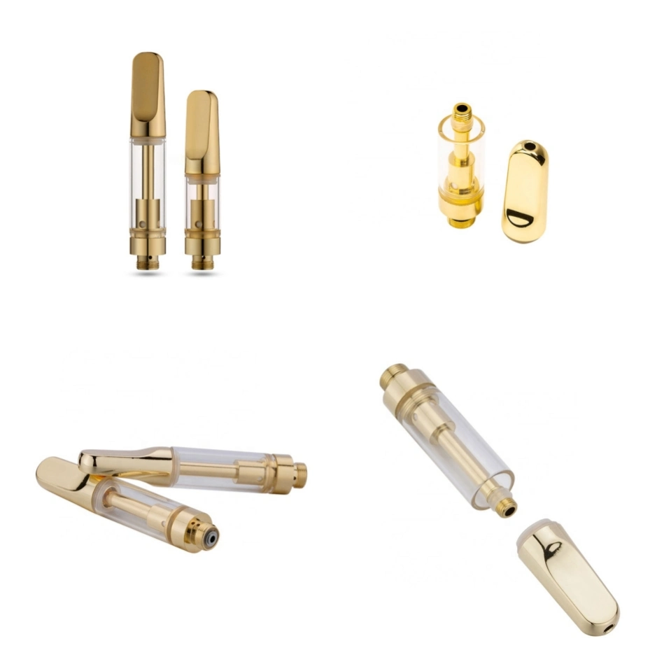 RW C13 Golden Color Ceramic Coil Flat Screwed Mouthpiece Leads Free Hhc Live Rosin Vape Carts Empty Cartridges 1 Gram Oil Disposable/Chargeable. 5ml Cartridge with Box