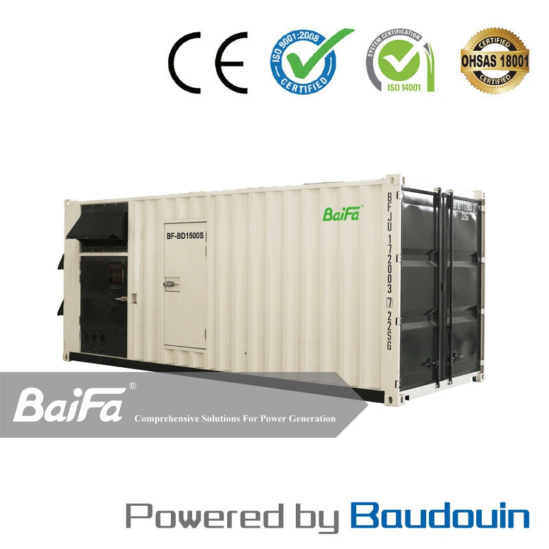 1200kw Containerized 20FT Container Electric Power Gas/Diesel Generator Set Powered by Baudouin Engine