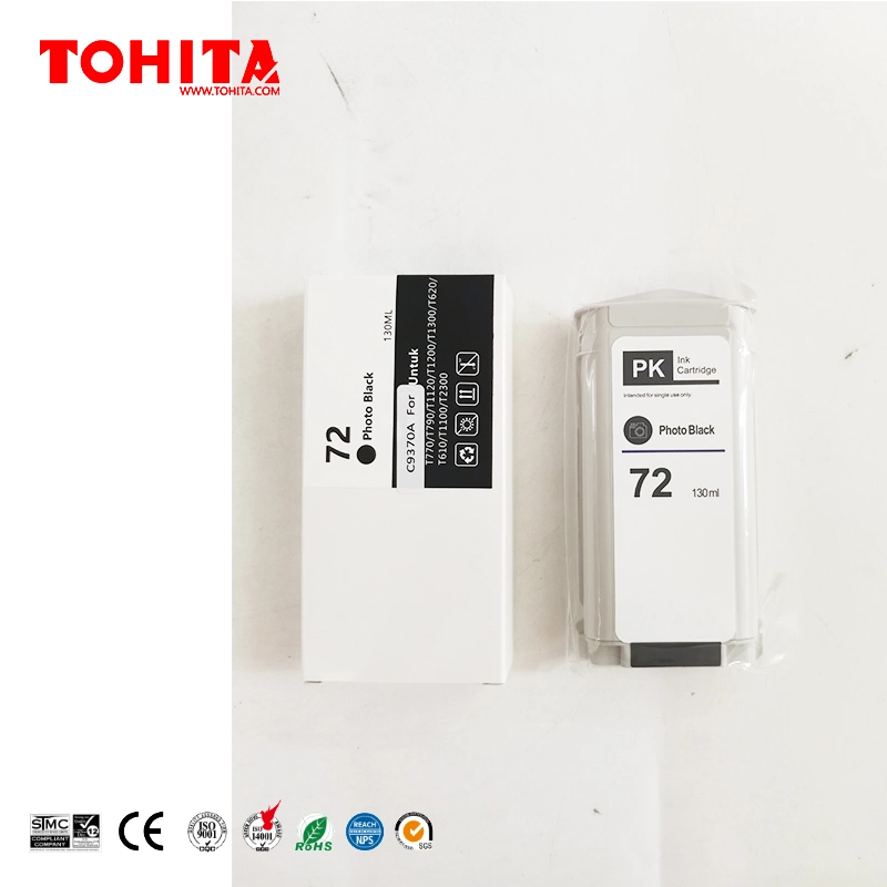 Ink Cartridge 72 C9370A C9371A C9372A C9373A C9374A for HP Designjet T1100 T1120 T1200 T1300 T2300 T610 T620 T770 T790 T795 Ink Tohita