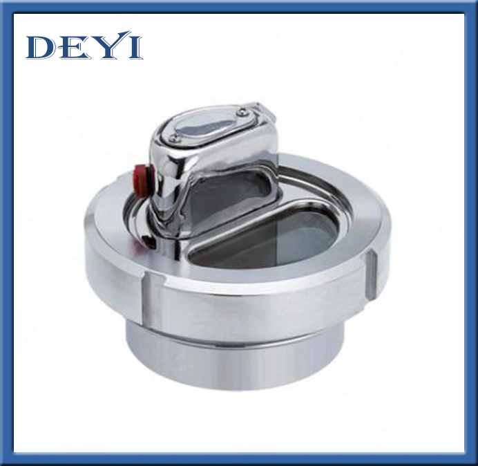 SS304 SS316 Welded Union Type Sight Glass with Lamp