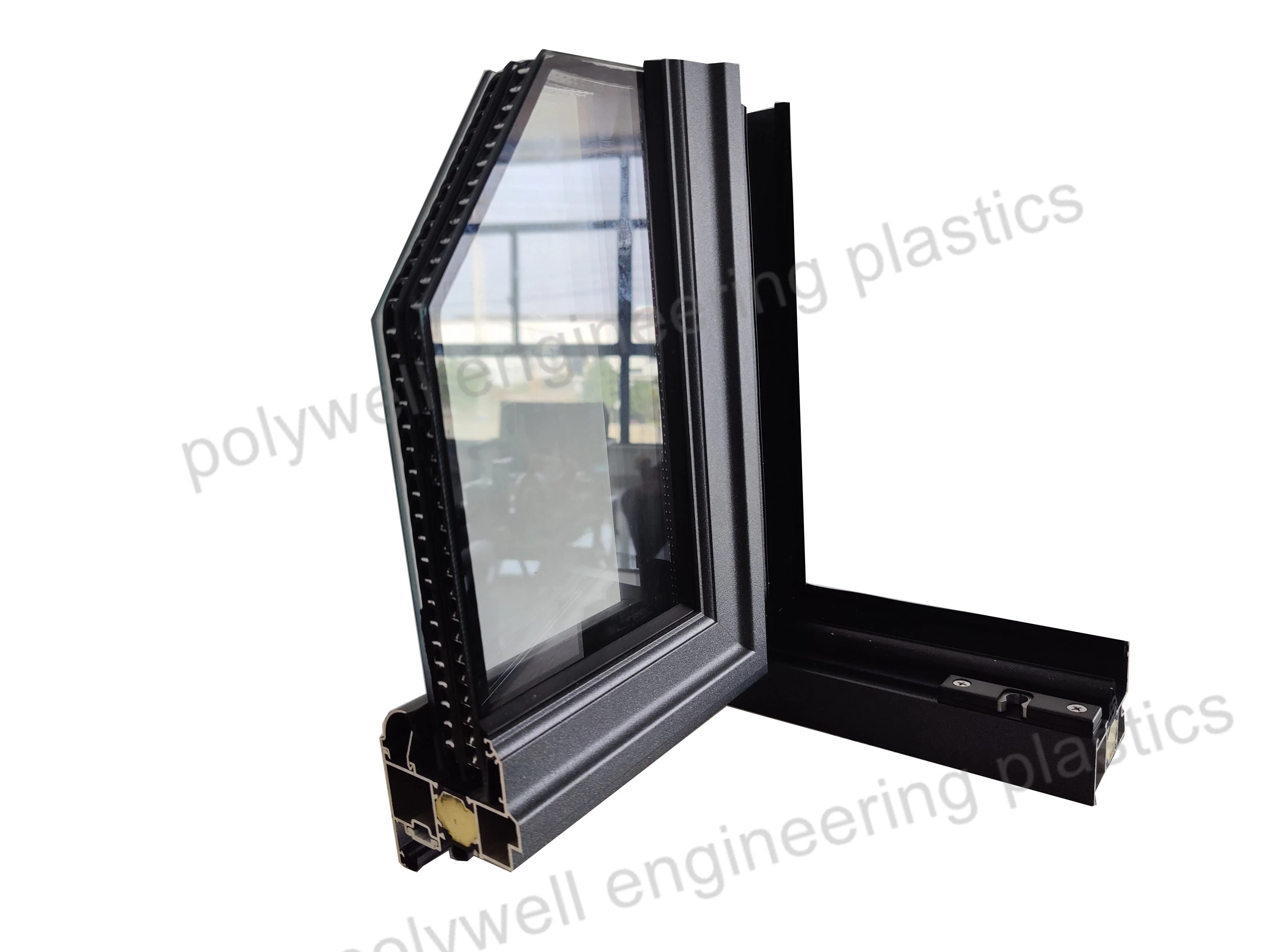 PVC alumínio janelas móveis do sistema porta de vidro duplo impacto do furacão PVC Alumínio Janela Deslizante