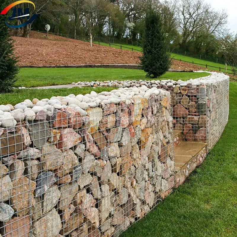 Cesta Gabion recubierto de PVC/muro de contención de mallas