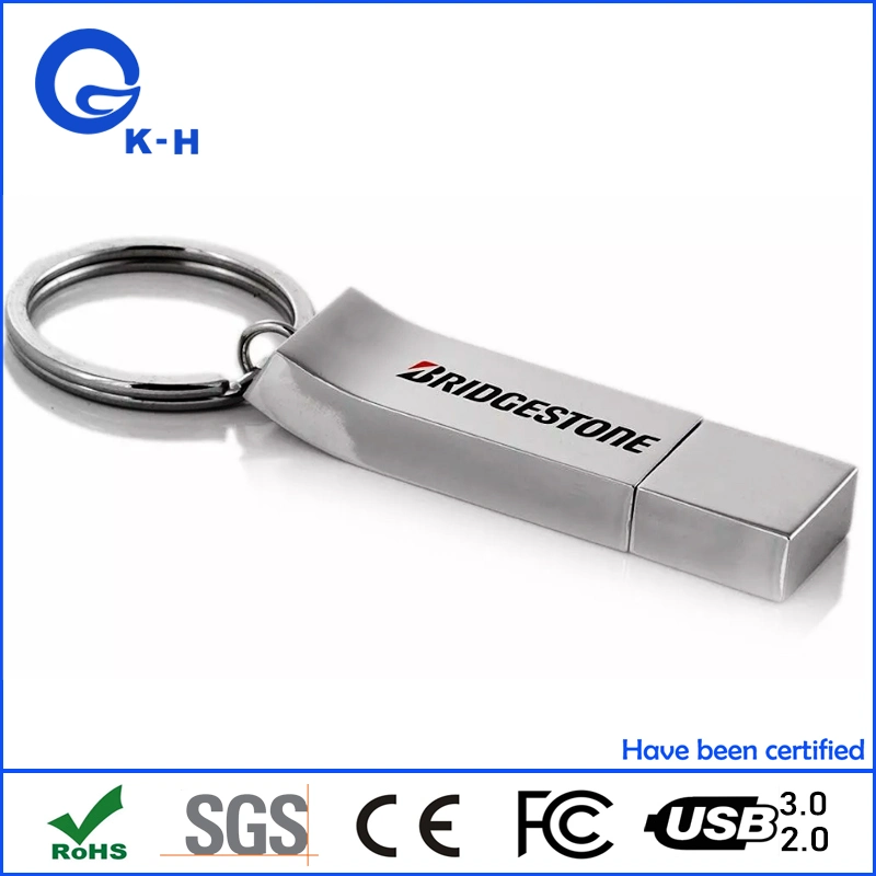 Memória Flash USB Metal gravada de 16 GB e 32 GB e 128 GB