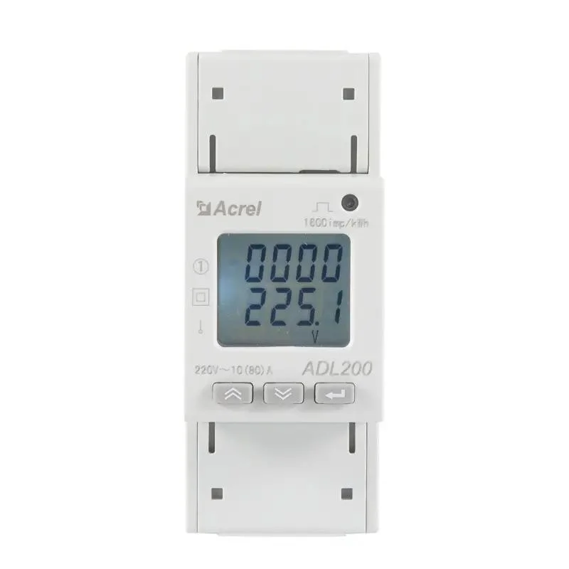 Acrel Adl200 Single Phase Electric Power Meter Power Factor Meter with 10 (80) a 220V Input