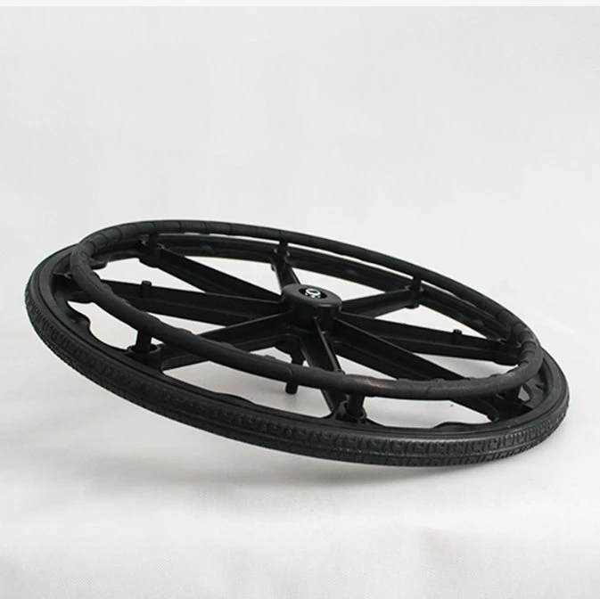 Medical Equipment Precision Machining Parts Wheelchair Brake Parts Rear Wheels with Rubber Tires