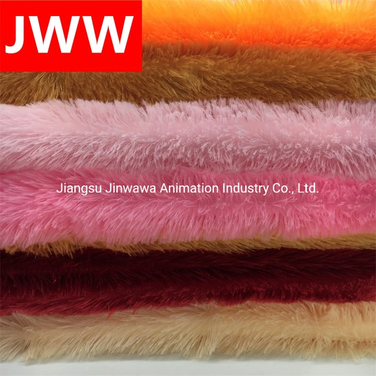 100 Polyester Wholesale/Supplier Long Pile PV Plush Faux Rabbit Fur Fabric for Garment