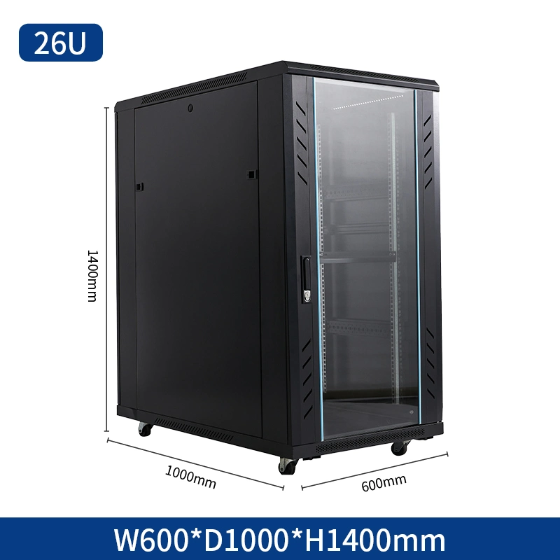 Server Rack 19 Inch 24u 42u 47u Soundproof Floor Standing Network Rack Cabinet Spring Press Door