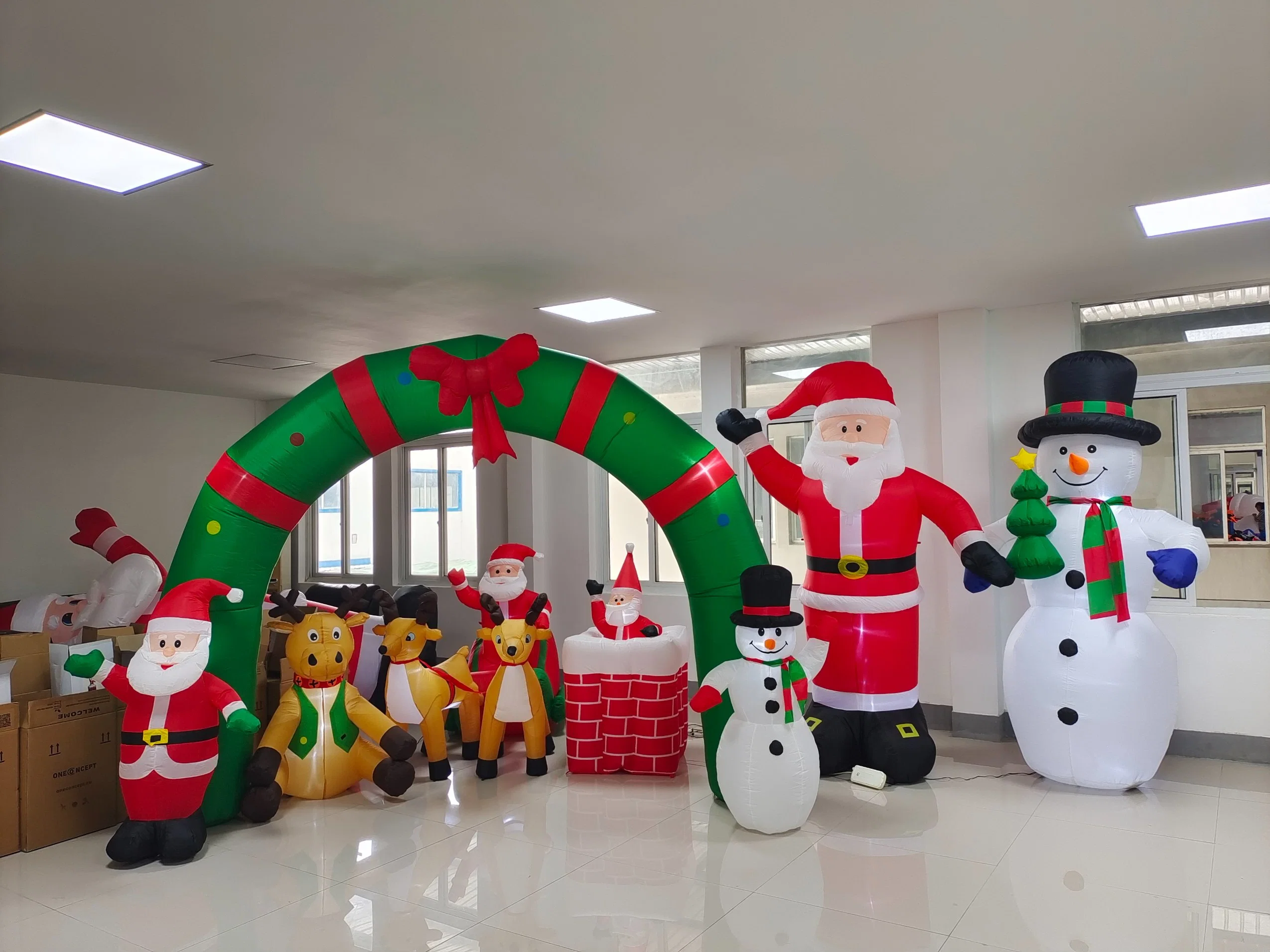 Giant Hot Christmas Inflatable Arch for Home Decor.