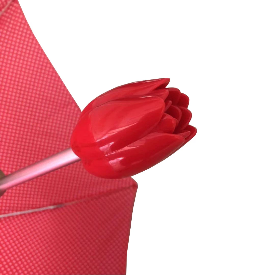 Beautiful Rose Handle Gift 3 Folding Rain Umbrella Mini Light
