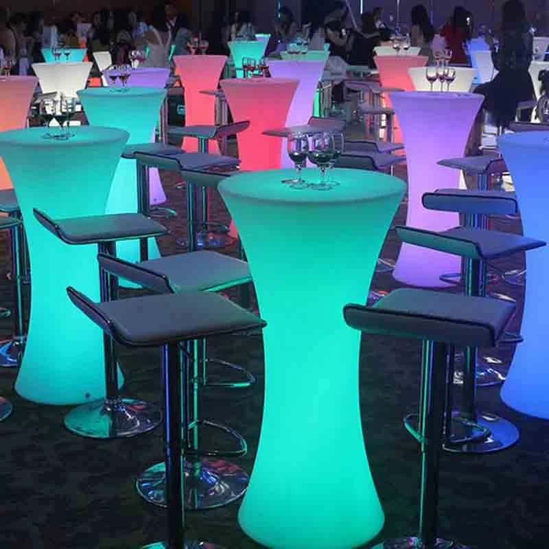 El control remoto inalámbrico colorido LED iluminado LED RGB Muebles Mesa muebles Night Club Bar
