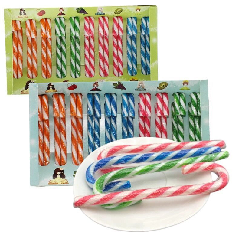 Christmas Candy Cane Christmas Gifts OEM Mint Lolly Double Hole Pack