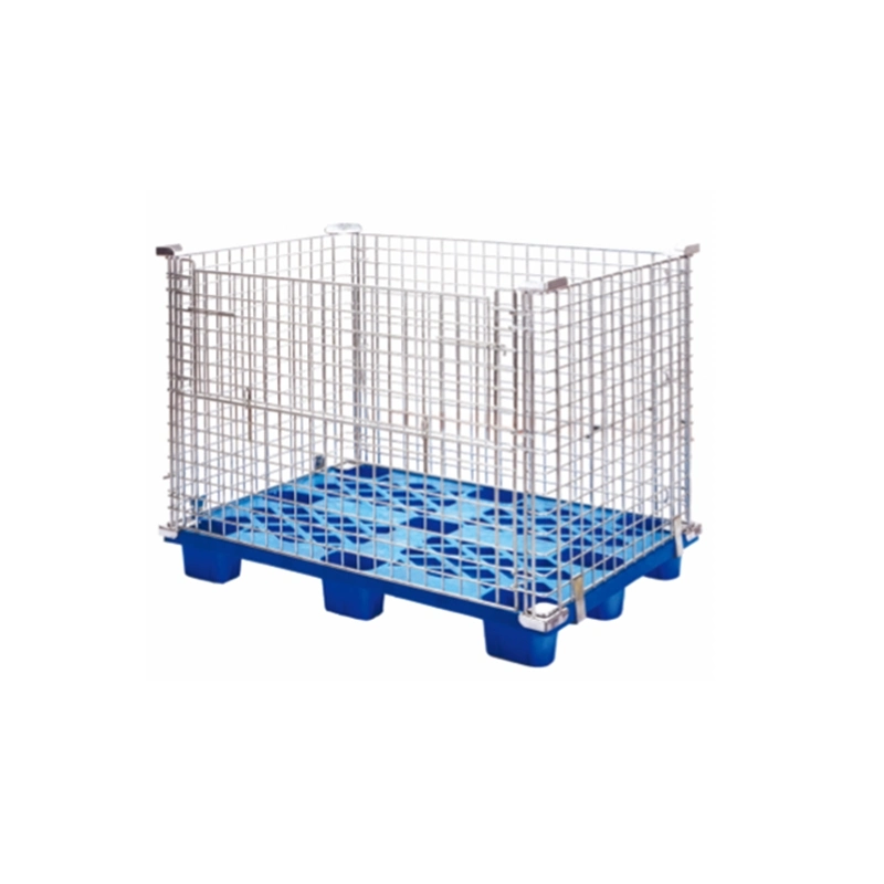 Manufacture Warehouse Equipments, Storage Steel Pallet Cage Wire Mesh Container