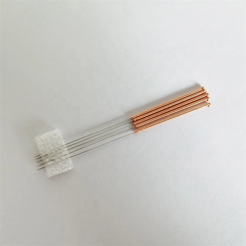 Chinese Disposable 100% Sterile Copper Handle Acupuncture Needles with Plastic Bag Packing